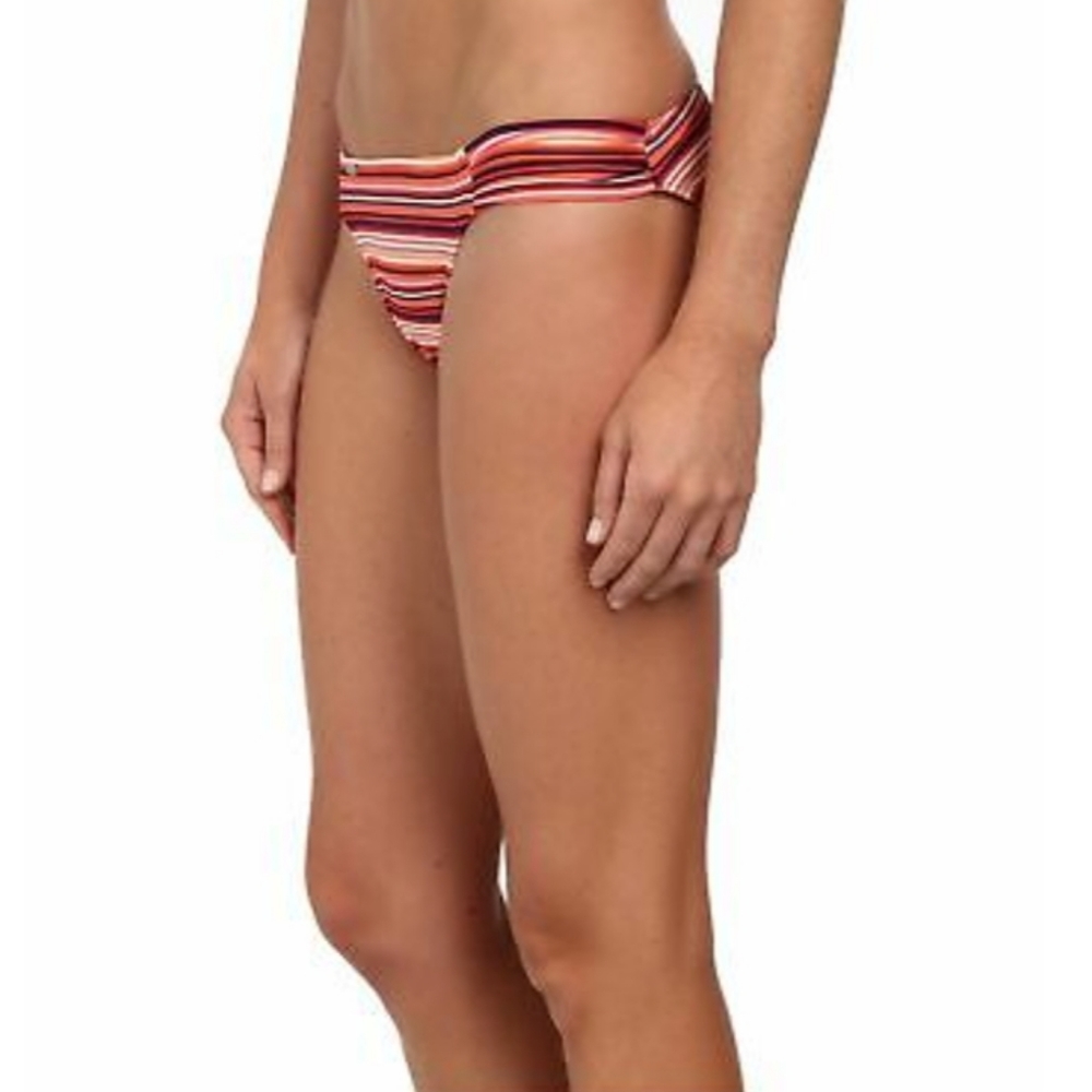 LOLE STRIPED HIPSTER BIKINI BOTTOM RHUBARB TIRA M